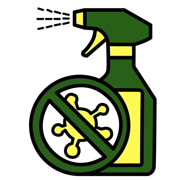 visuel spray et bactérie barrée dessinés